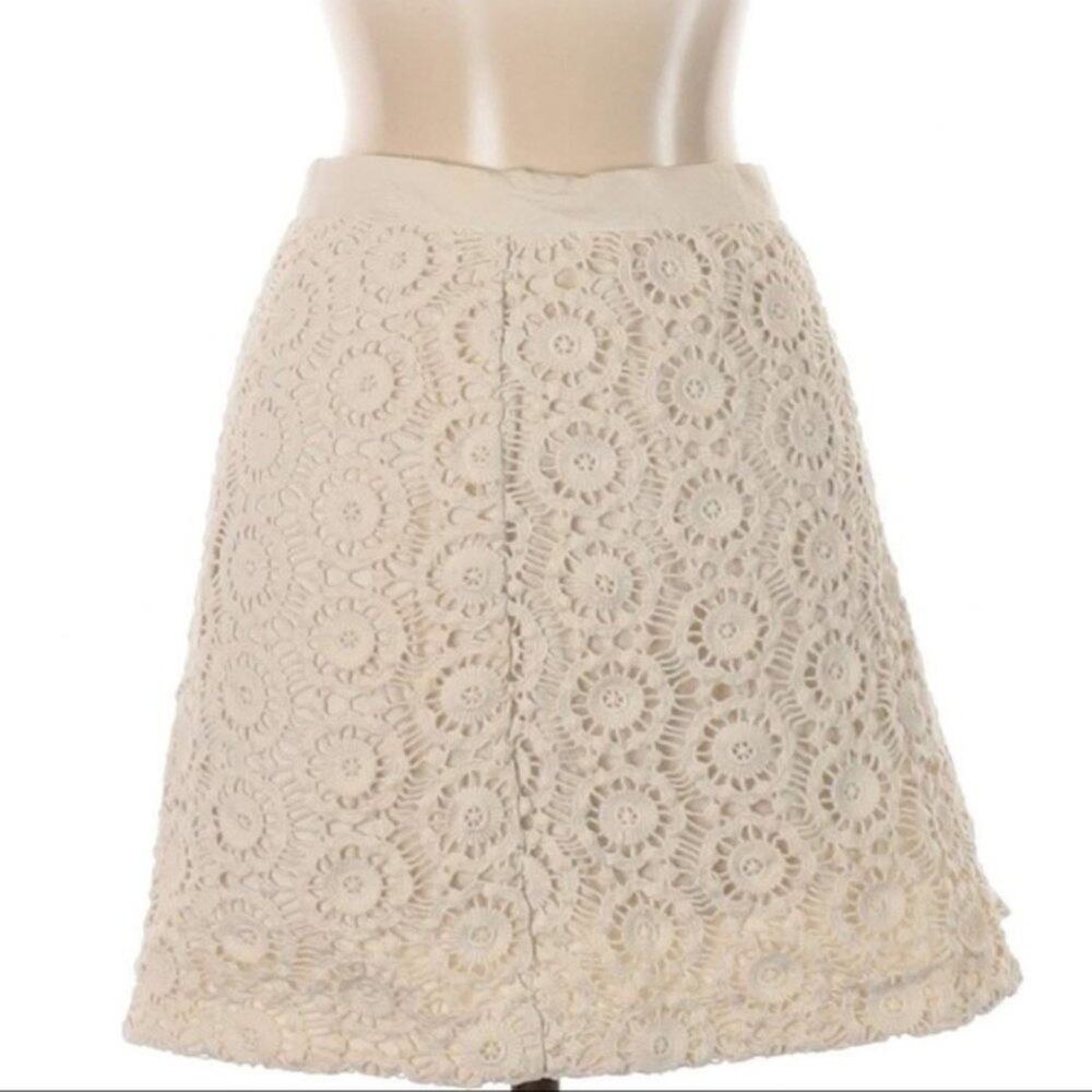 Gap Skirt Short White Floral Crochet Lace